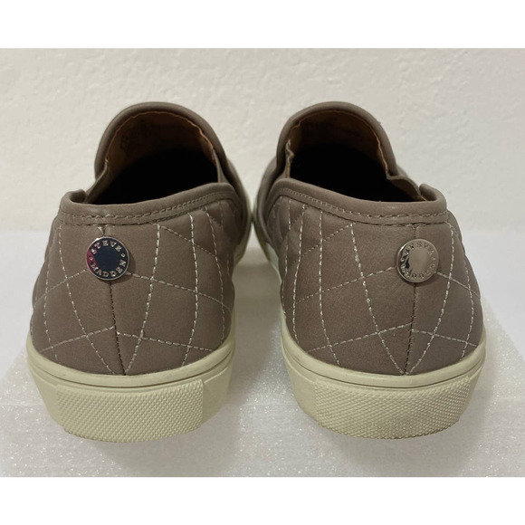 Steve Madden Size 6.5B Khaki Ecentrcq Quilted Comfort Sneakers Loafers Slip-On - Picture 7 of 8